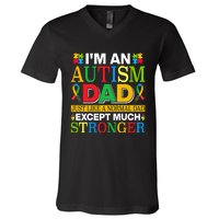 Autism Dad Quote Motivational Autistism Dad Funny Fathers Day Quote Autism Sayin V-Neck T-Shirt