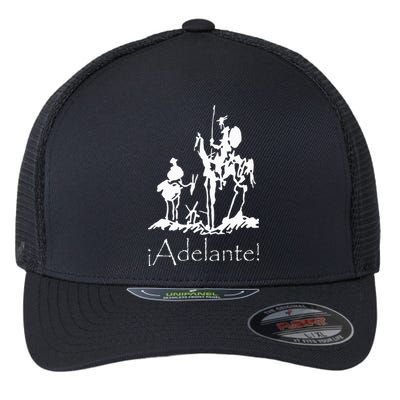 ¡Adelante! Don Quixote Sancho Panza Flexfit Unipanel Trucker Cap