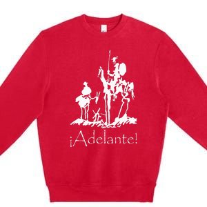 ¡Adelante! Don Quixote Sancho Panza Premium Crewneck Sweatshirt