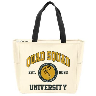 Aj Dillon Quad Squad University Zip Tote Bag