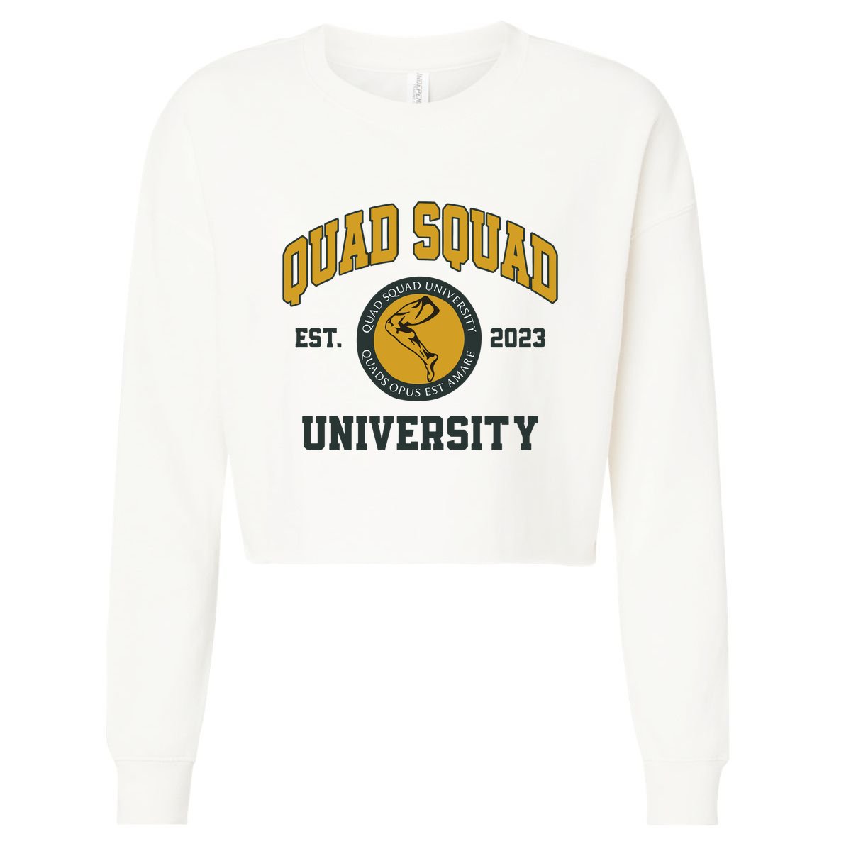 Aj Dillon Quad Squad University Cropped Pullover Crew