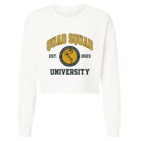 Aj Dillon Quad Squad University Cropped Pullover Crew