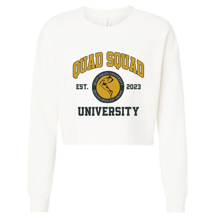 Aj Dillon Quad Squad University Cropped Pullover Crew