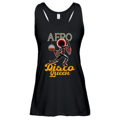 Afro Disco Queen Vintage Soul Music Retro 70s Groove Ladies Essential Flowy Tank
