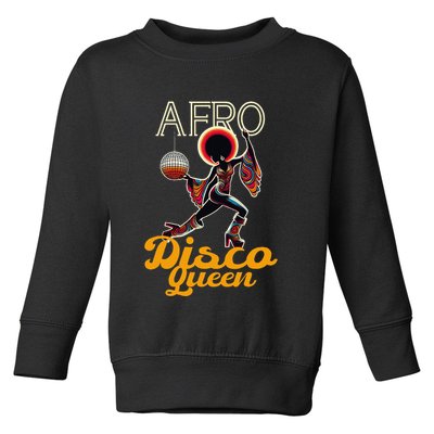 Afro Disco Queen Vintage Soul Music Retro 70s Groove Toddler Sweatshirt
