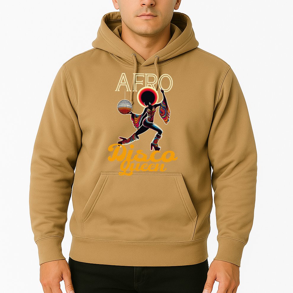 Afro Disco Queen Vintage Soul Music Retro 70s Groove Hoodie