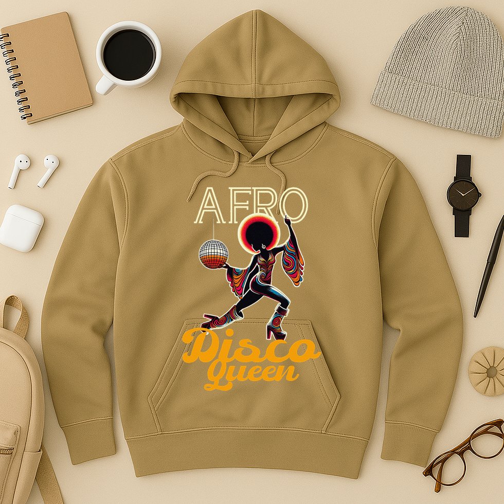 Afro Disco Queen Vintage Soul Music Retro 70s Groove Hoodie