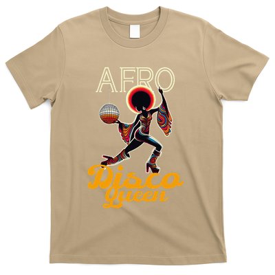 Afro Disco Queen Vintage Soul Music Retro 70s Groove T-Shirt