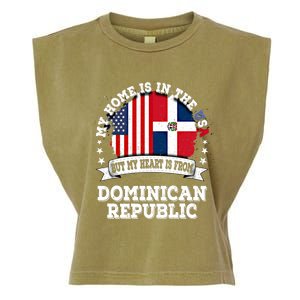 American Dominican Republic Flag Gift Garment-Dyed Women's Muscle Tee