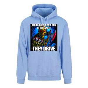 Alcoholics DonT Run In My Family They Drive Unisex Surf Hoodie