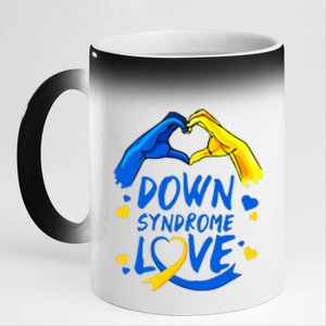 Awareness Down Right Perfect World Down Syndrome Day Gift 11oz Black Color Changing Mug