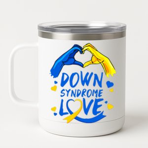 Awareness Down Right Perfect World Down Syndrome Day Gift 12 oz Stainless Steel Tumbler Cup