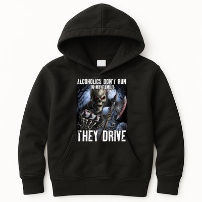 Alcoholics DonT Run In My Family They Drive Kids Hoodie