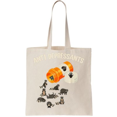 Anti Depressants Raccoon Tote Bag