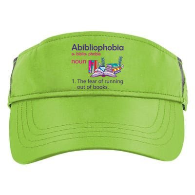 Abibliophobia Definition Reading Nerd Book Lovers Geek Gift Adult Drive Performance Visor