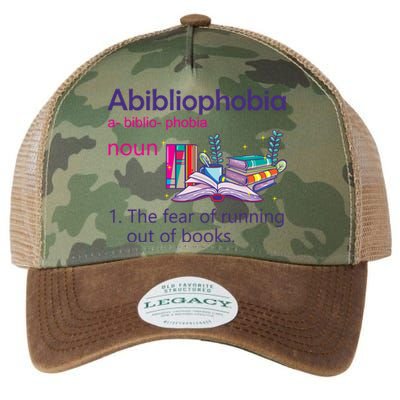 Abibliophobia Definition Reading Nerd Book Lovers Geek Gift Legacy Tie Dye Trucker Hat