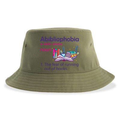 Abibliophobia Definition Reading Nerd Book Lovers Geek Gift Sustainable Bucket Hat