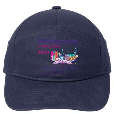 Abibliophobia Definition Reading Nerd Book Lovers Geek Gift 7-Panel Snapback Hat