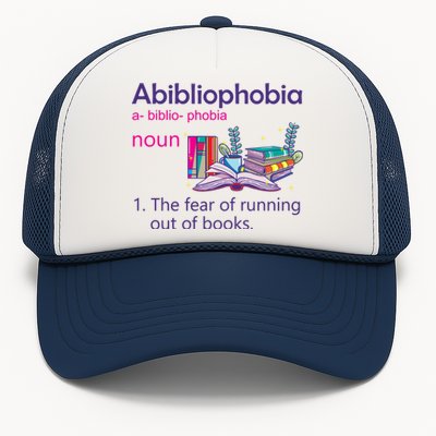 Abibliophobia Definition Reading Nerd Book Lovers Geek Gift Trucker Hat