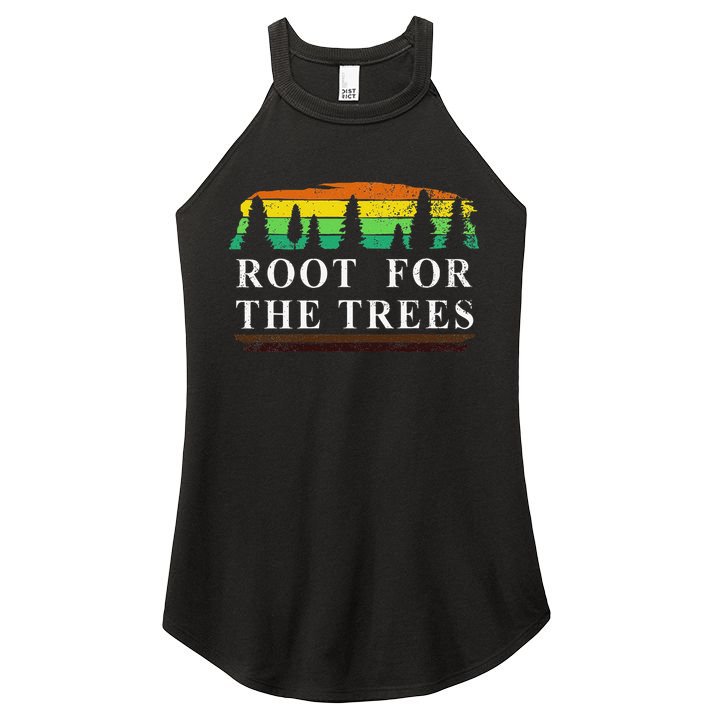 Arbor Day Root For The Trees Gift Women Love Trees Women's Perfect Tri Rocker Tank