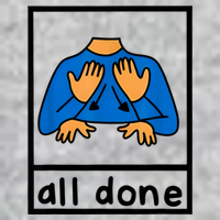 All Done Sign Language Speech Pathology Aac Sped Teacher Tall T-Shirt