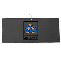 All Done Sign Language Speech Pathology Aac Sped Teacher Large Microfiber Waffle Golf Towel