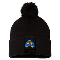All Done Sign Language Speech Pathology Aac Sped Teacher Pom Pom 12in Knit Beanie
