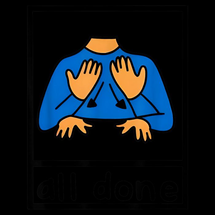 All Done Sign Language Speech Pathology Aac Sped Teacher Baby Bodysuit