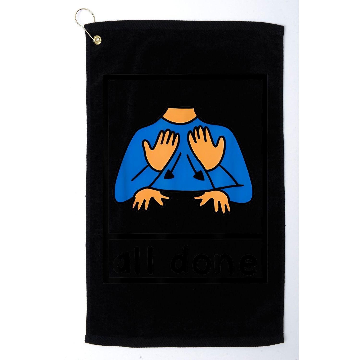 All Done Sign Language Speech Pathology Aac Sped Teacher Golf Towel