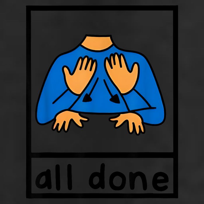 All Done Sign Language Speech Pathology Aac Sped Teacher Microfiber Hand Towel