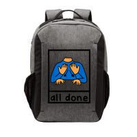 All Done Sign Language Speech Pathology Aac Sped Teacher Vector Backpack