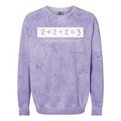 Addition Division Subtraction Equals Math Learning Ability Colorblast Crewneck Sweatshirt