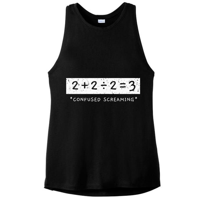 Addition Division Subtraction Equals Math Learning Ability Ladies PosiCharge Tri-Blend Wicking Tank