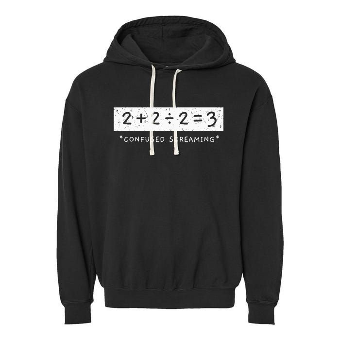 Addition Division Subtraction Equals Math Learning Ability Garment-Dyed Fleece Hoodie
