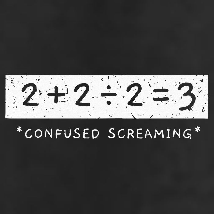 Addition Division Subtraction Equals Math Learning Ability Garment-Dyed Fleece Hoodie