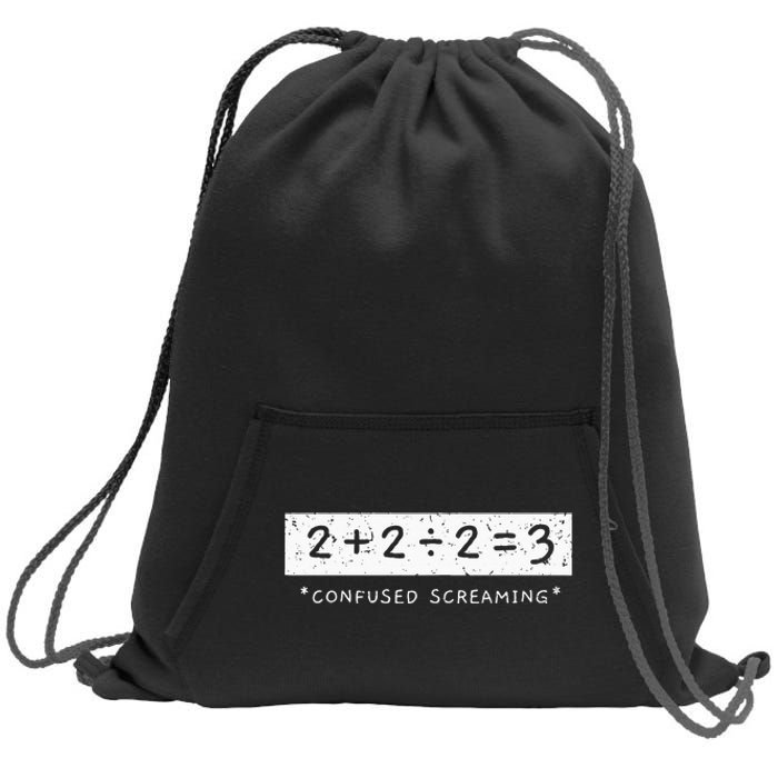 Addition Division Subtraction Equals Math Learning Ability Sweatshirt Cinch Pack Bag