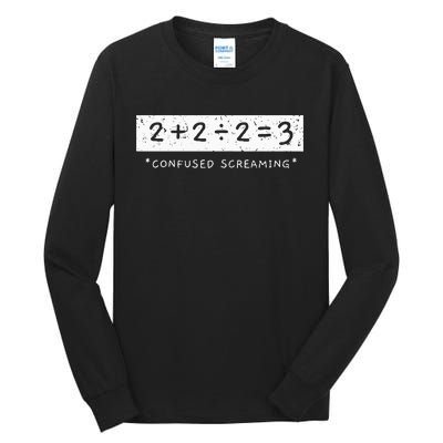 Addition Division Subtraction Equals Math Learning Ability Tall Long Sleeve T-Shirt