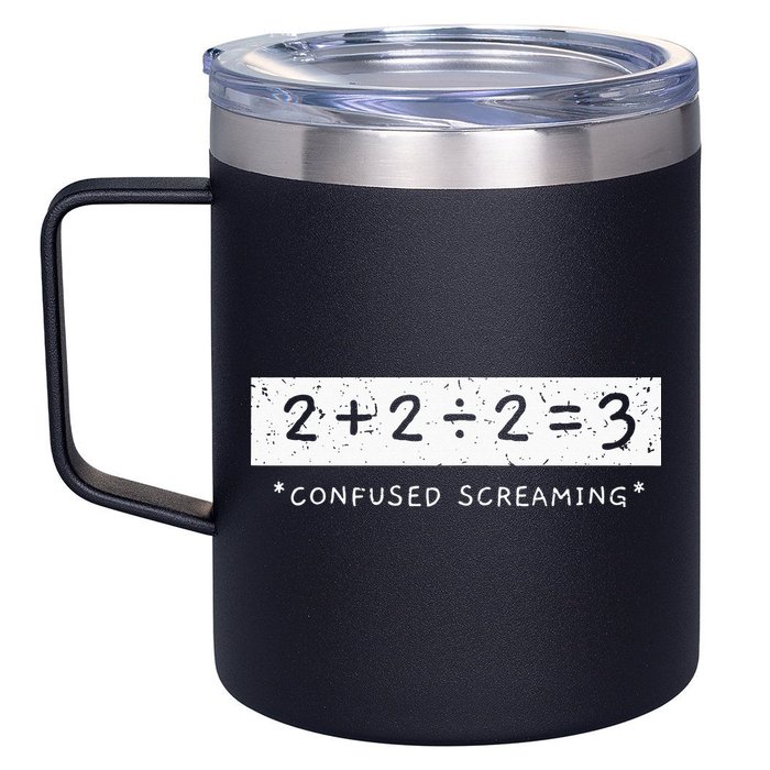 Addition Division Subtraction Equals Math Learning Ability 12oz Stainless Steel Coffee Mug