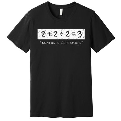 Addition Division Subtraction Equals Math Learning Ability Premium T-Shirt