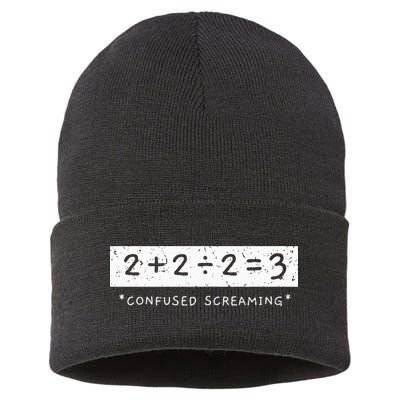 Addition Division Subtraction Equals Math Learning Ability Sustainable Knit Beanie