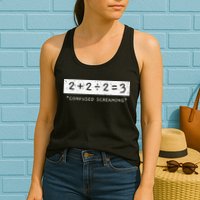 Addition Division Subtraction Equals Math Learning Ability Womens Tank Top