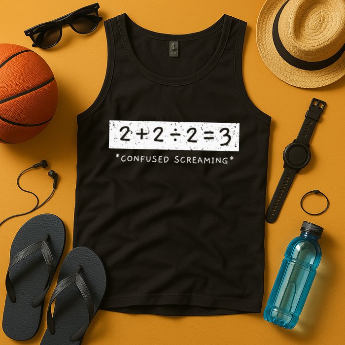 Addition Division Subtraction Equals Math Learning Ability Tank Top