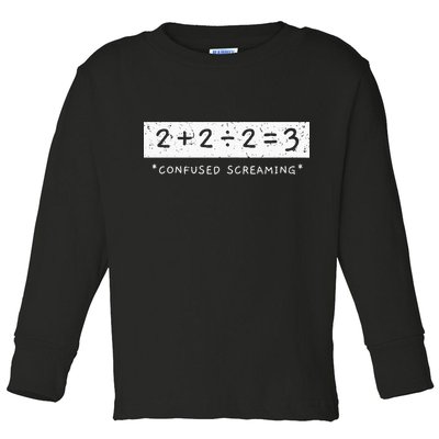 Addition Division Subtraction Equals Math Learning Ability Toddler Long Sleeve Shirt