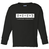 Addition Division Subtraction Equals Math Learning Ability Toddler Long Sleeve Shirt