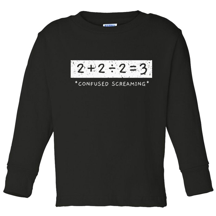 Addition Division Subtraction Equals Math Learning Ability Toddler Long Sleeve Shirt