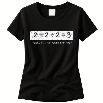 Addition Division Subtraction Equals Math Learning Ability Womens T-Shirt