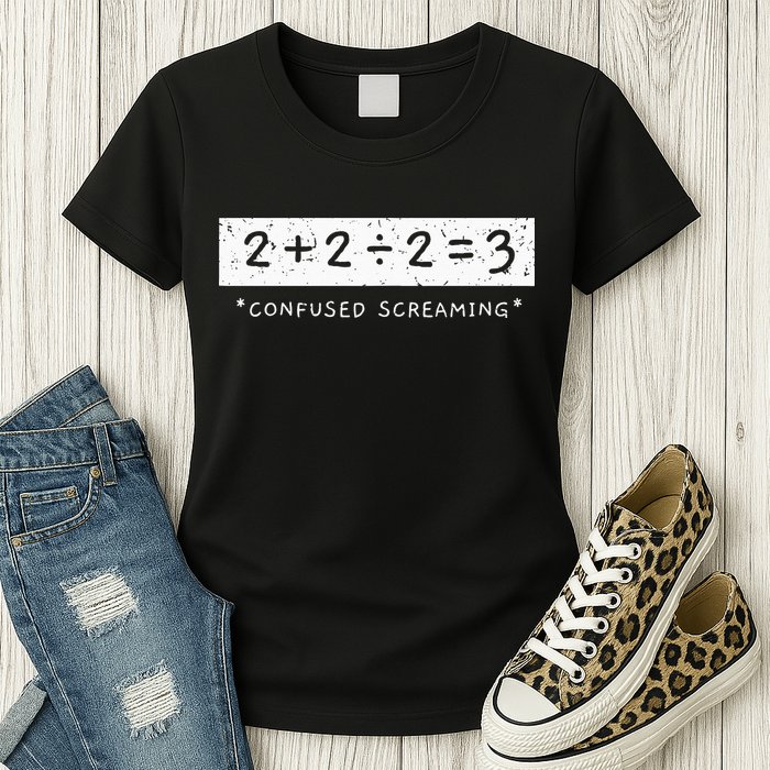 Addition Division Subtraction Equals Math Learning Ability Womens T-Shirt