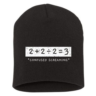 Addition Division Subtraction Equals Math Learning Ability Short Acrylic Beanie