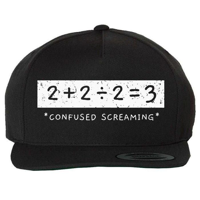 Addition Division Subtraction Equals Math Learning Ability Wool Snapback Cap