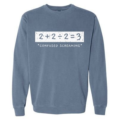 Addition Division Subtraction Equals Math Learning Ability Garment-Dyed Sweatshirt